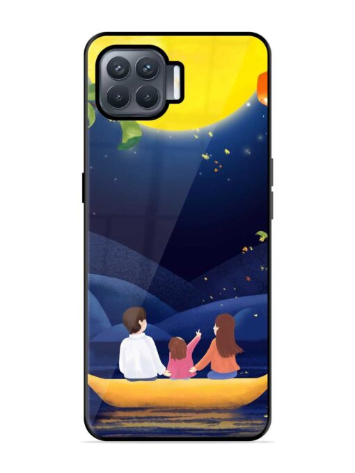 Happy Family And Beautiful View Glossy Metal Phone Cover for Oppo F17 Pro Zapvi