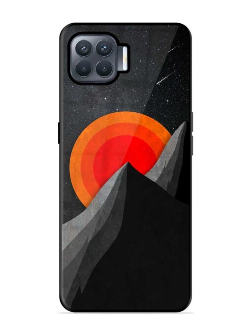 Black Mountain Glossy Metal Phone Cover for Oppo F17 Pro Zapvi