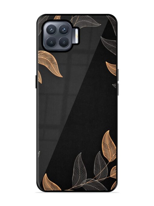 Foliage Art Glossy Metal Phone Cover for Oppo F17 Pro