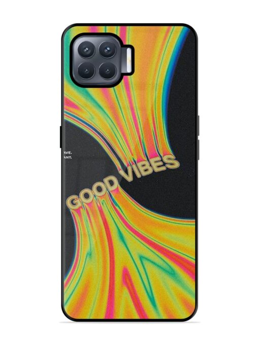 Good Vibes Glossy Metal Phone Cover for Oppo F17 Pro Zapvi