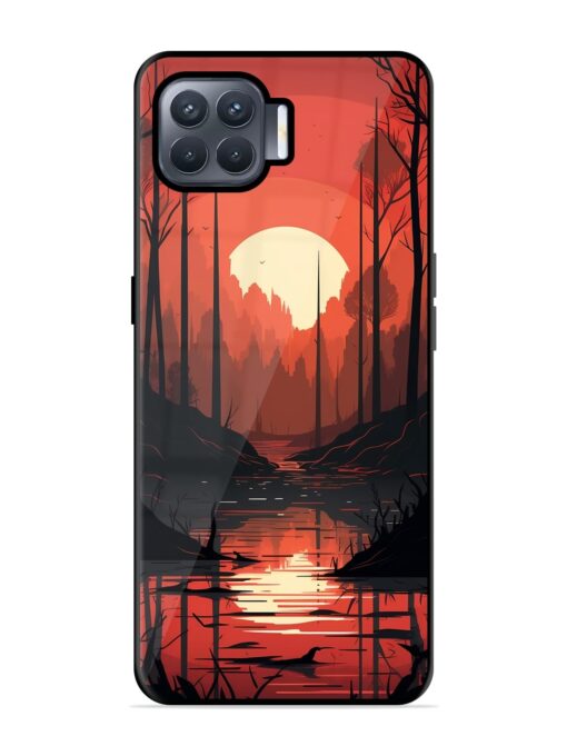 Natural Landscape Glossy Metal Phone Cover for Oppo F17 Pro