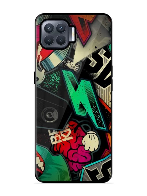 Graffiti Art Glossy Metal Phone Cover for Oppo F17 Pro Zapvi