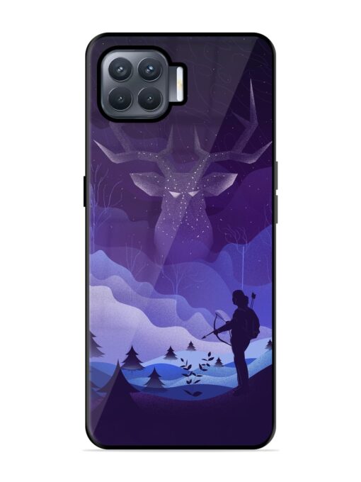 Deer Forest River Glossy Metal Phone Cover for Oppo F17 Pro Zapvi