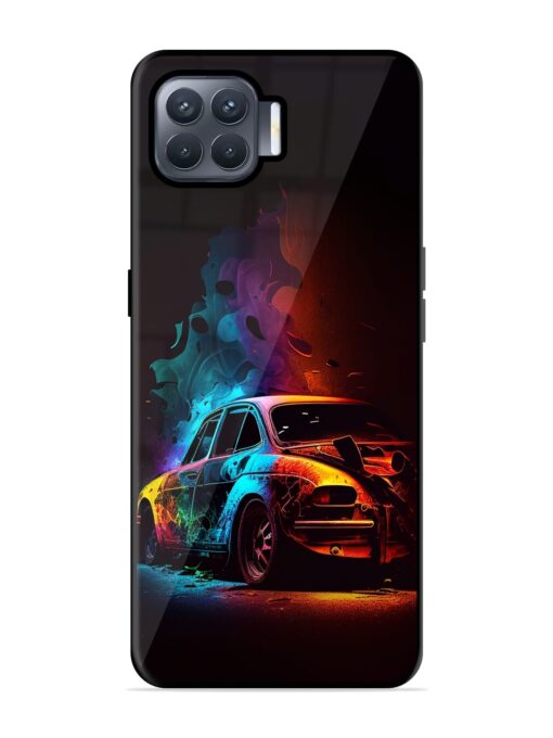 High Classic Car Art Glossy Metal Phone Cover for Oppo F17 Pro