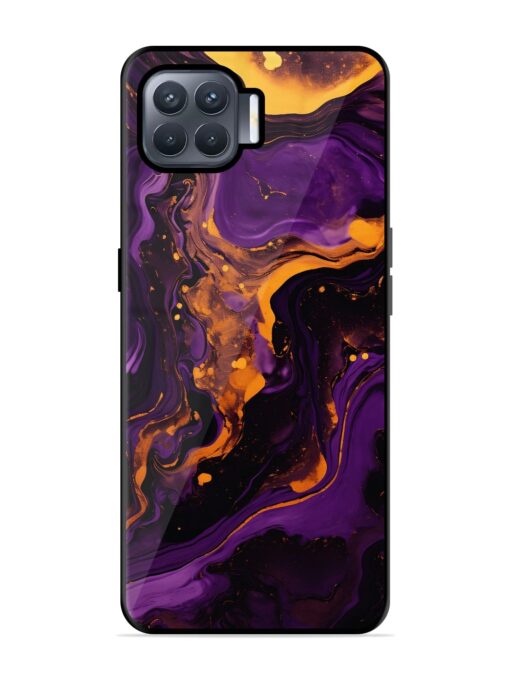 Painting Of A Purple Glossy Metal Phone Cover for Oppo F17 Pro Zapvi