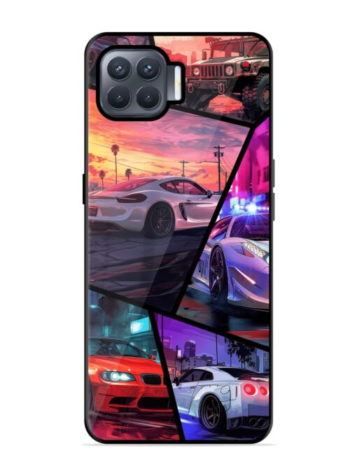 Ride In Pixels Glossy Metal Phone Cover for Oppo F17 Pro Zapvi