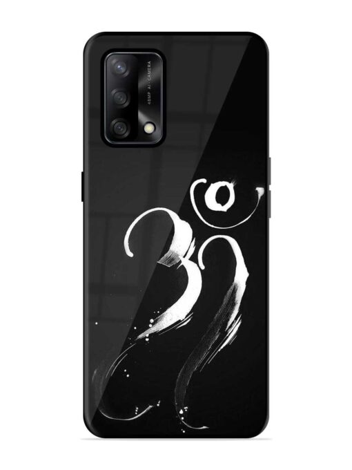 Om Logo Glossy Metal Phone Cover for Oppo F19 Zapvi