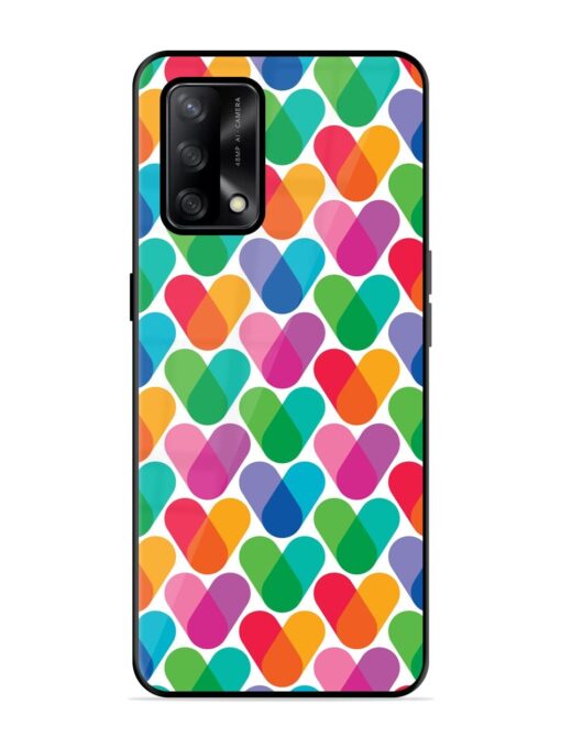 Overlapping Colors Colorful Glossy Metal TPU Phone Cover for Oppo F19 Zapvi