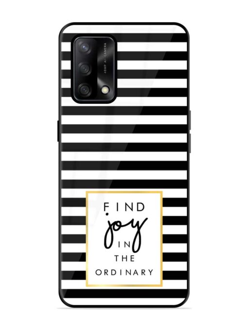 Slogan Print On Glossy Metal Phone Cover for Oppo F19 Zapvi