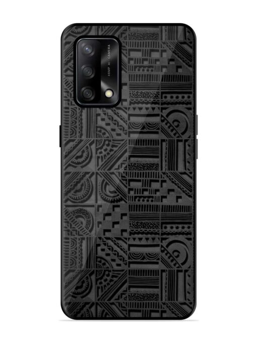 Seamless Pattern Glossy Metal Phone Cover for Oppo F19 Zapvi