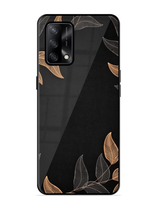 Foliage Art Glossy Metal Phone Cover for Oppo F19 Zapvi