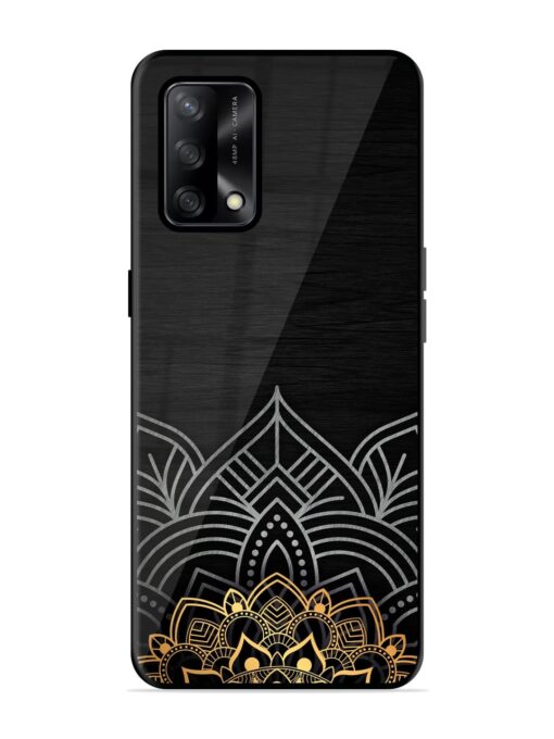 Decorative Golden Pattern Glossy Metal Phone Cover for Oppo F19 Zapvi