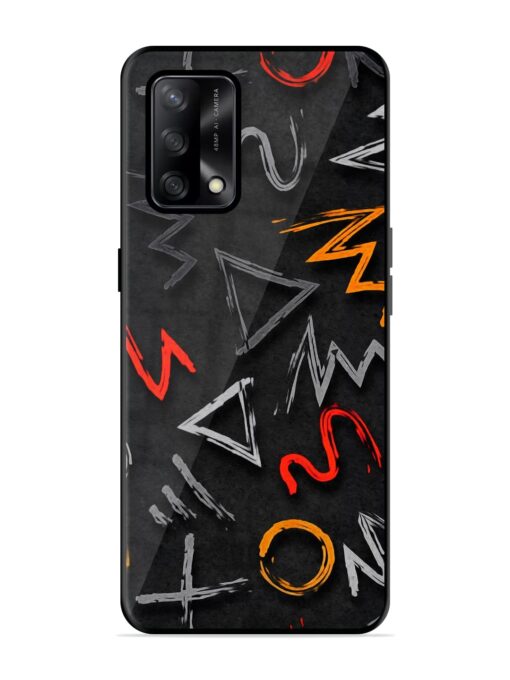 Grungy Graffiti Glossy Metal Phone Cover for Oppo F19 Zapvi