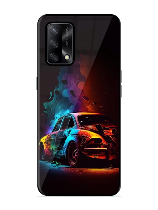 High Classic Car Art Glossy Metal Phone Cover for Oppo F19 Zapvi