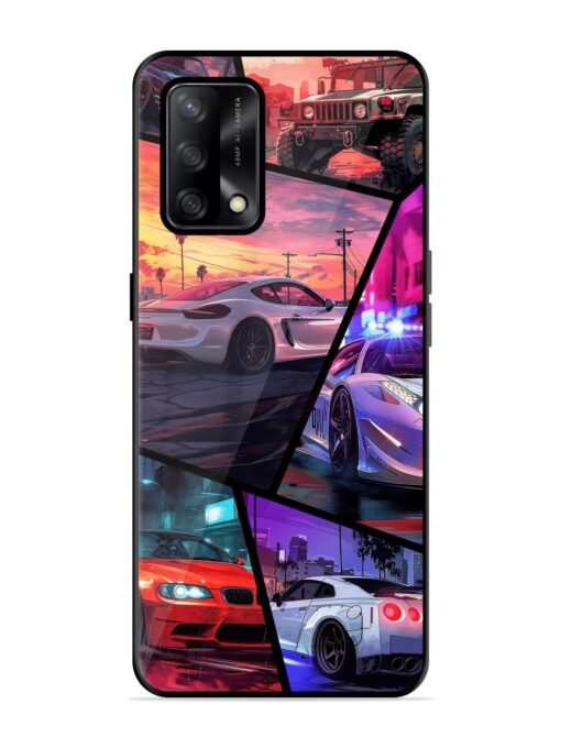 Ride In Pixels Glossy Metal Phone Cover for Oppo F19 Zapvi