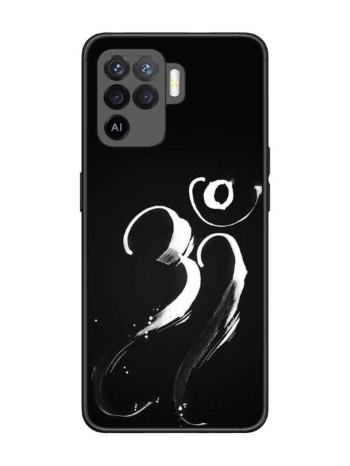 Om Logo Glossy Metal Phone Cover for Oppo F19 Pro