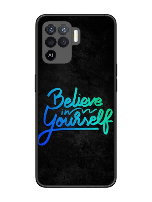 Believe In Yourself Glossy Metal Phone Cover for Oppo F19 Pro