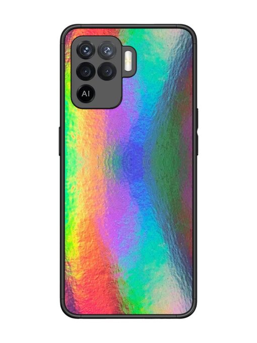 Colorful Holographic Background Glossy Metal TPU Phone Cover for Oppo F19 Pro Zapvi