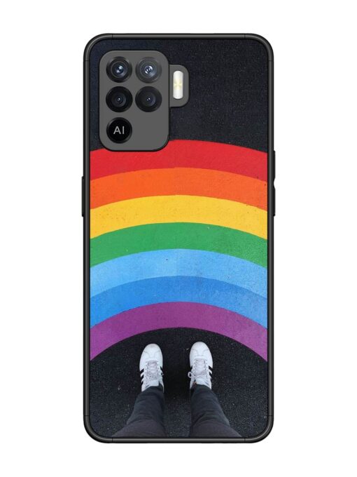 Legs Rainbow Glossy Metal TPU Phone Cover for Oppo F19 Pro Zapvi