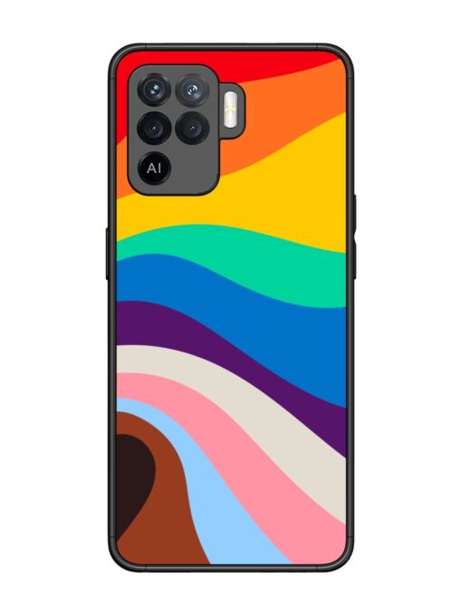 Minimal Pride Art Glossy Metal Phone Cover for Oppo F19 Pro