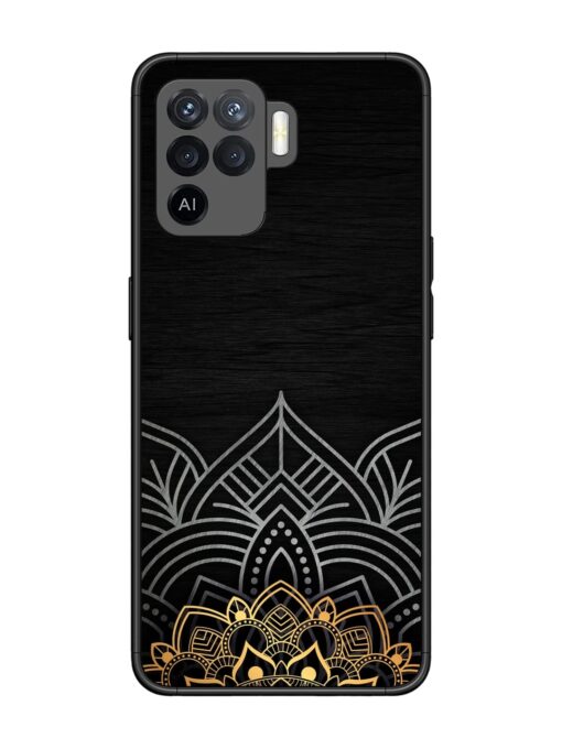 Decorative Golden Pattern Glossy Metal Phone Cover for Oppo F19 Pro Zapvi