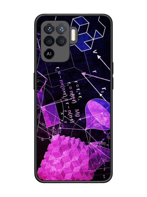 Math Physics Formula Art Glossy Metal Phone Cover for Oppo F19 Pro Zapvi