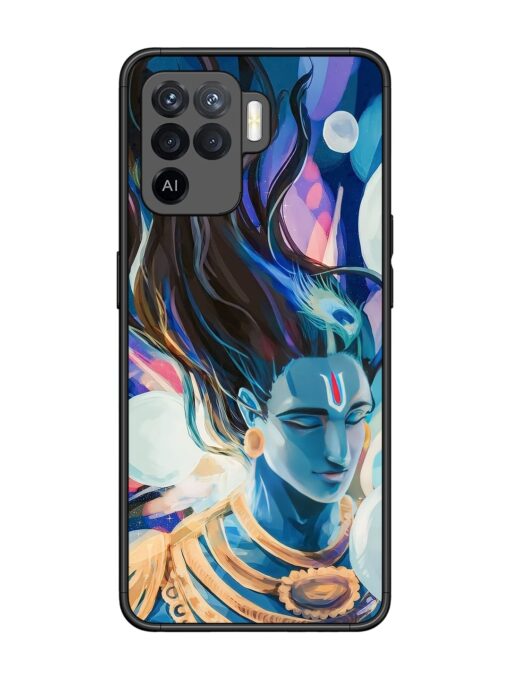 Bhagwan Sri Krishna Glossy Metal Phone Cover for Oppo F19 Pro Zapvi