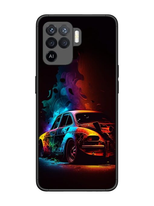 High Classic Car Art Glossy Metal Phone Cover for Oppo F19 Pro Zapvi