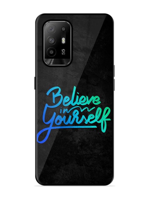 Believe In Yourself Glossy Metal Phone Cover for Oppo F19 Pro Plus