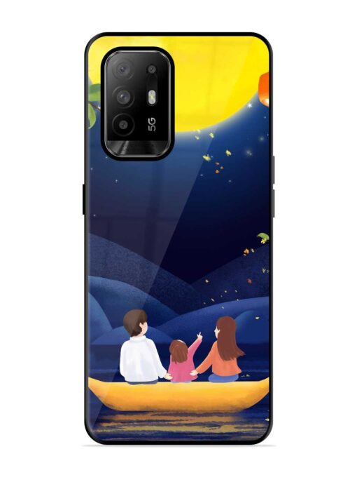 Happy Family And Beautiful View Glossy Metal Phone Cover for Oppo F19 Pro Plus Zapvi