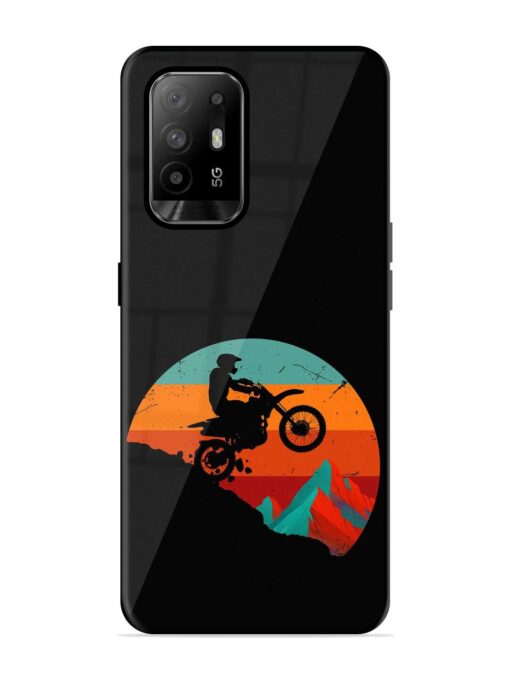 Mountain Bike Glossy Metal Phone Cover for Oppo F19 Pro Plus Zapvi