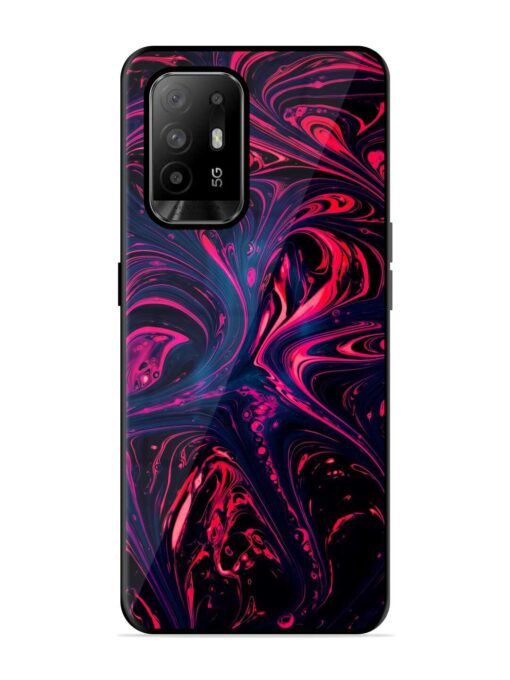 Abstract Background Glossy Metal Phone Cover for Oppo F19 Pro Plus Zapvi