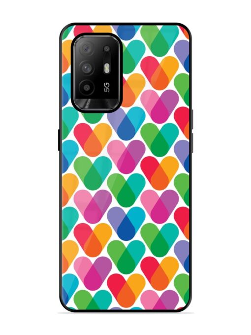 Overlapping Colors Colorful Glossy Metal TPU Phone Cover for Oppo F19 Pro Plus Zapvi