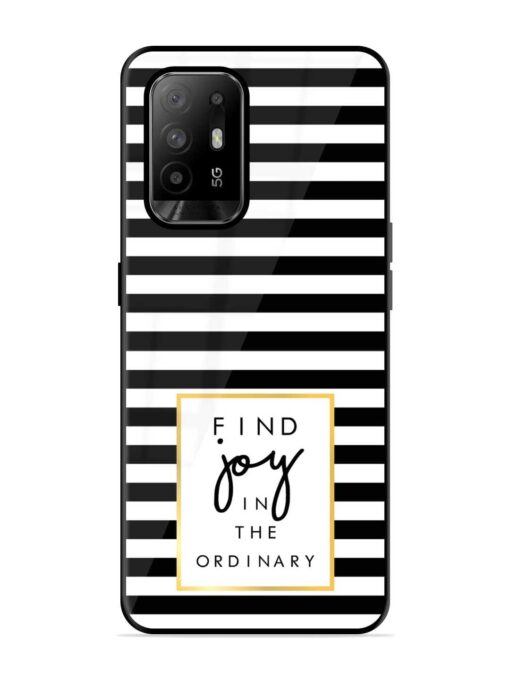 Slogan Print On Glossy Metal Phone Cover for Oppo F19 Pro Plus Zapvi