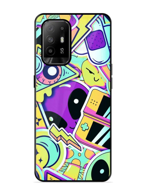 Scratch Art Glossy Metal Phone Cover for Oppo F19 Pro Plus Zapvi