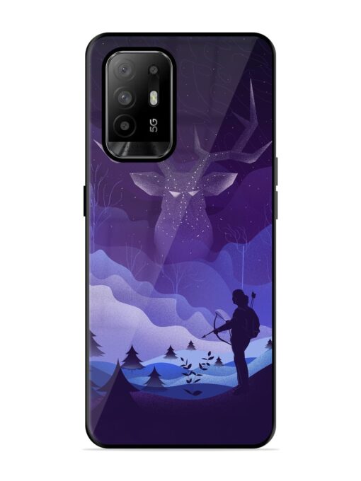 Deer Forest River Glossy Metal Phone Cover for Oppo F19 Pro Plus