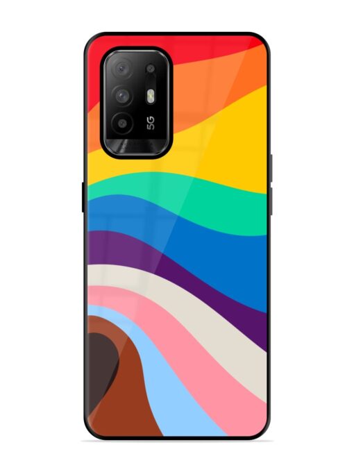 Minimal Pride Art Glossy Metal Phone Cover for Oppo F19 Pro Plus Zapvi