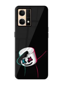 Black Marshmallow Glossy Metal Phone Cover for Oppo F21 Pro (4G)