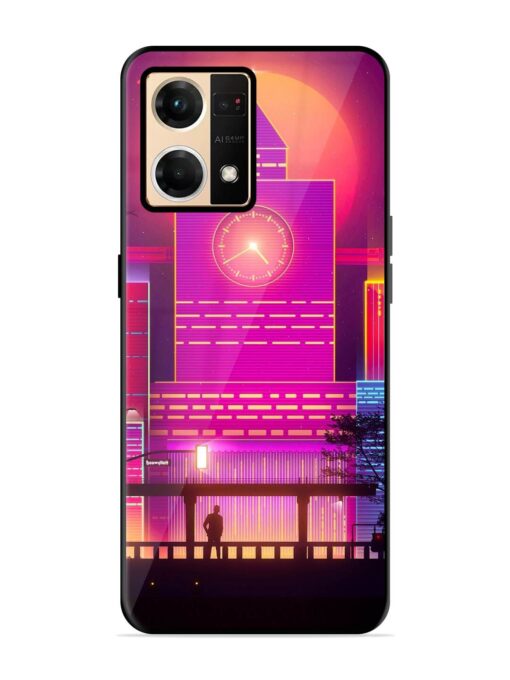 Clock Tower Glossy Metal TPU Phone Cover for Oppo F21 Pro (4G)