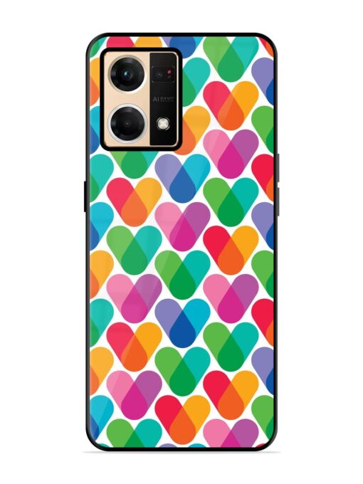 Overlapping Colors Colorful Glossy Metal TPU Phone Cover for Oppo F21 Pro (4G)