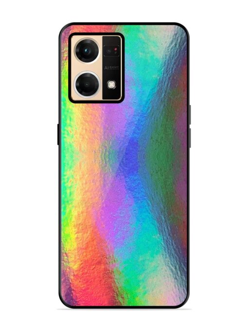 Colorful Holographic Background Glossy Metal TPU Phone Cover for Oppo F21 Pro (4G)