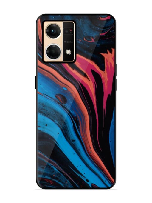 Liquefied Art Glossy Metal TPU Phone Cover for Oppo F21 Pro (4G)