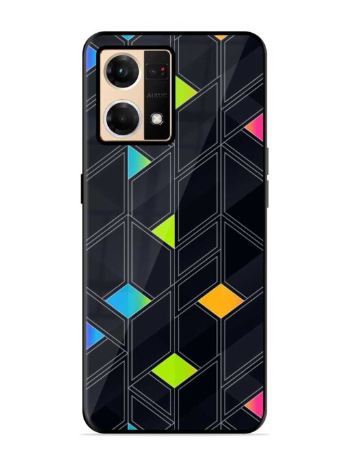 Abstract Mosaic Seamless Glossy Metal Phone Cover for Oppo F21 Pro (4G) Zapvi