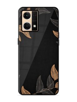 Foliage Art Glossy Metal Phone Cover for Oppo F21 Pro (4G)