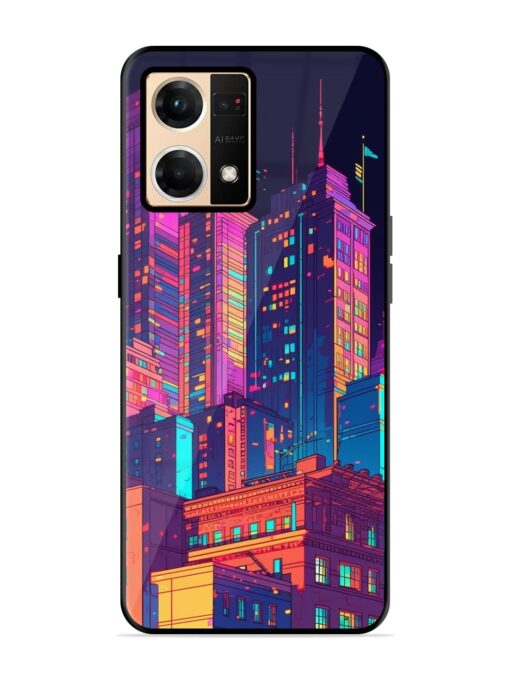 City View Glossy Metal Phone Cover for Oppo F21 Pro (4G)