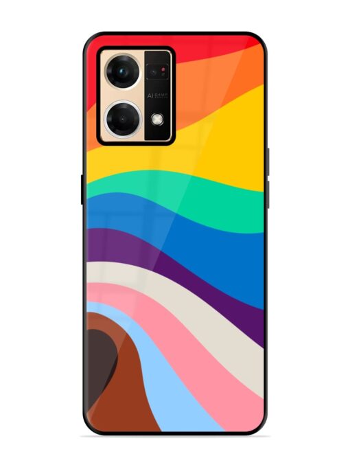 Minimal Pride Art Glossy Metal Phone Cover for Oppo F21 Pro (4G)