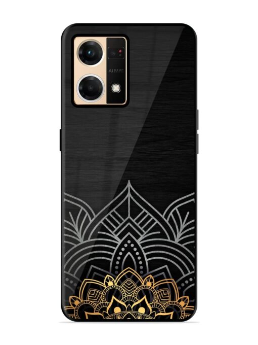 Decorative Golden Pattern Glossy Metal Phone Cover for Oppo F21 Pro (4G)