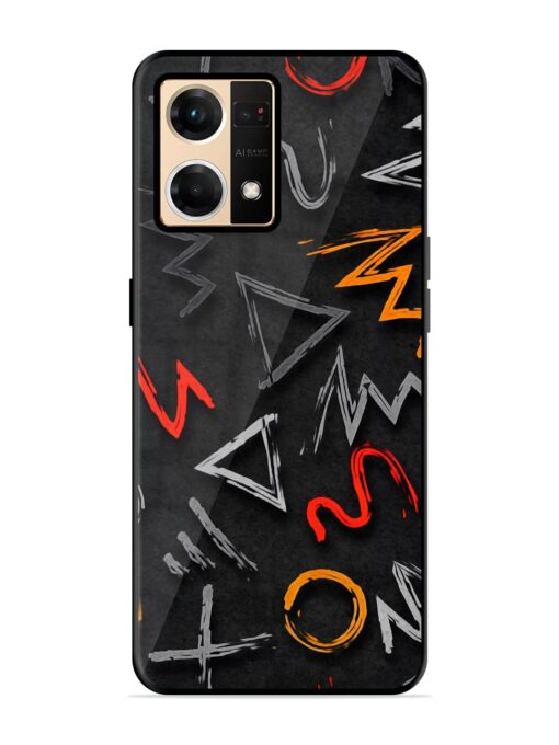 Grungy Graffiti Glossy Metal Phone Cover for Oppo F21 Pro (4G)