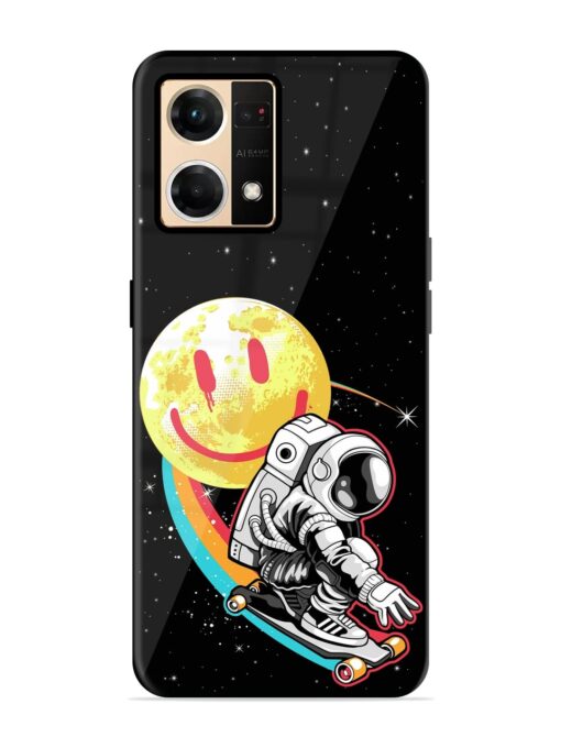 Astronaut Art Glossy Metal Phone Cover for Oppo F21 Pro (4G)