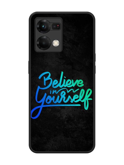 Believe In Yourself Glossy Metal Phone Cover for Oppo F21 Pro (5G) Zapvi